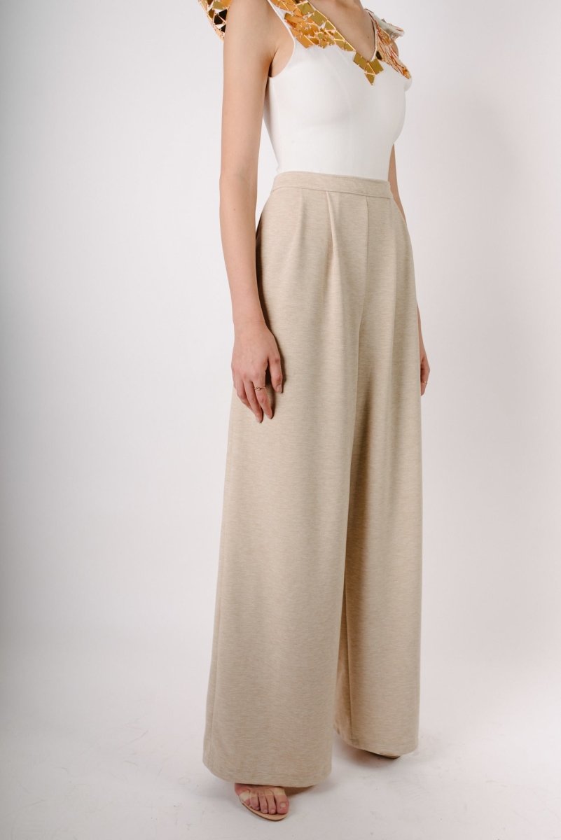 Nellie wide leg pleated pant - House of Dani.B