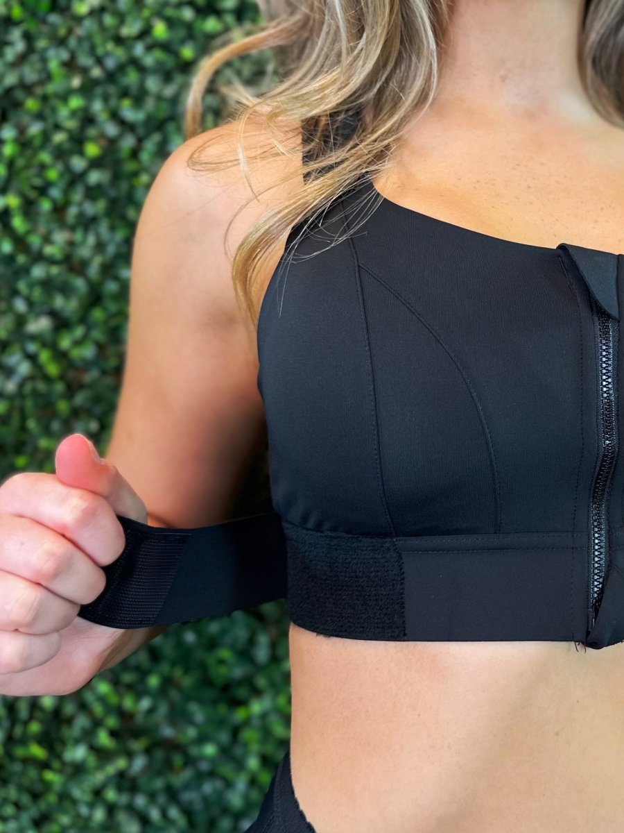 Velcro strap store sports bra